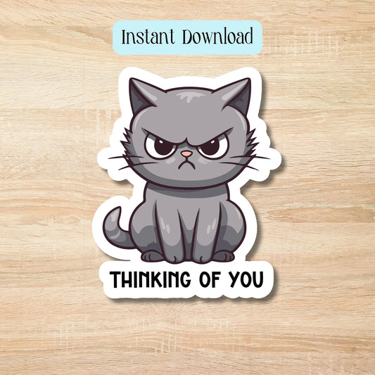 Sarcastic Funny Digital Sticker Download for Laptops, Phones, and Planners