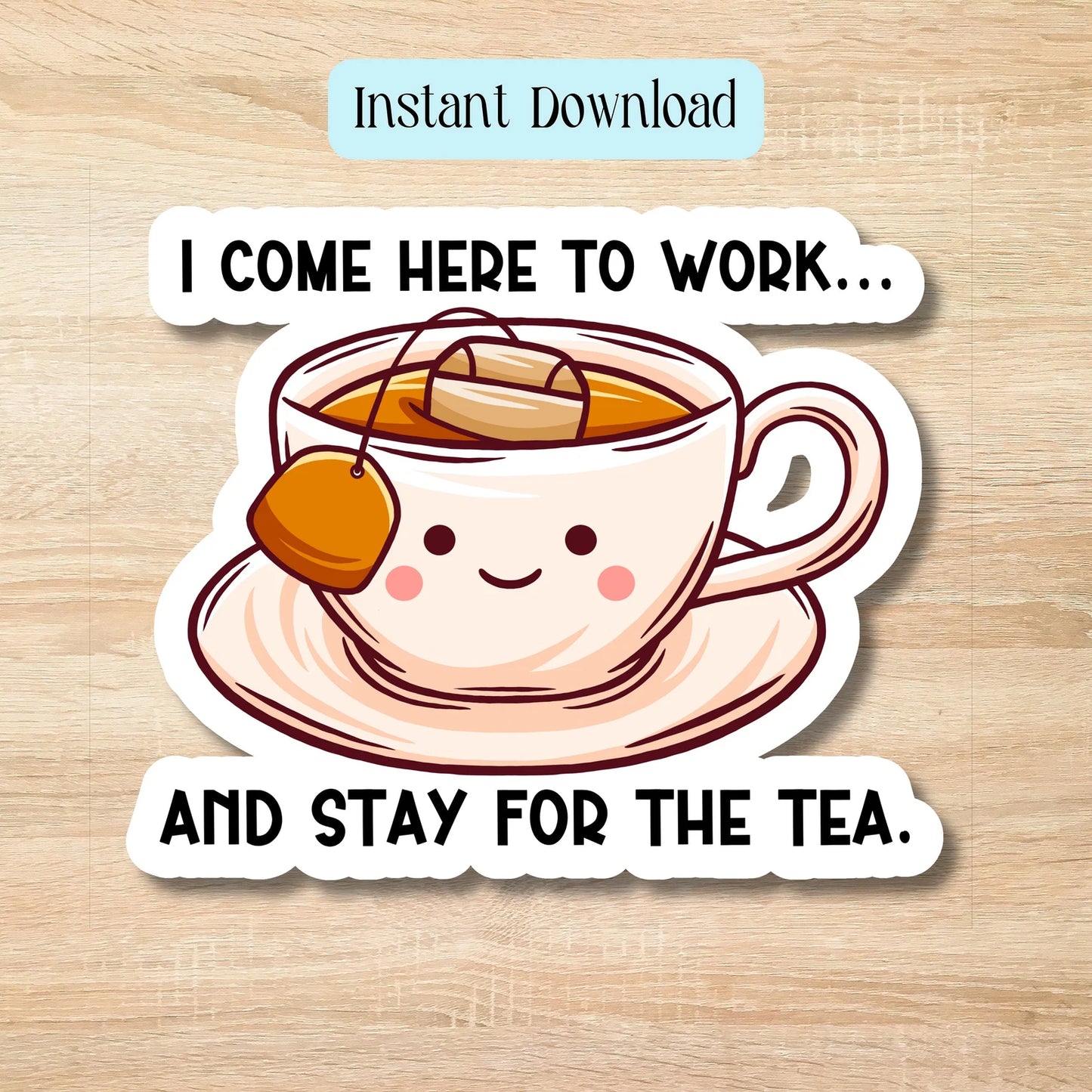 Funny Sarcastic Digital Sticker Download for Laptops, Planners, and Devices
