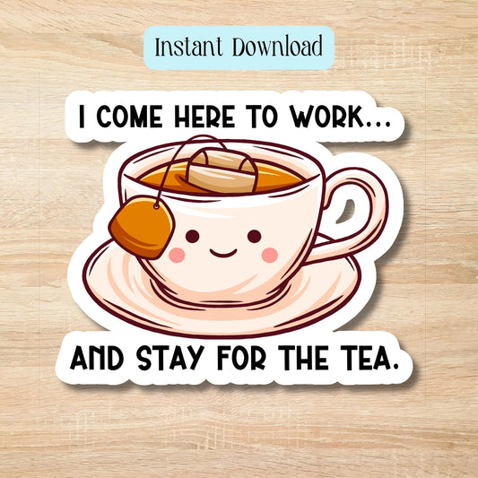 Funny Sarcastic Digital Sticker Download for Laptops, Planners, and Devices